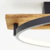 Brilliant Leuchten G99292-76 LED Deckenleuchte Pirus schwarz holz 70cm 3000K