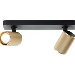 Brilliant Leuchten G99202-86 Marty LED Balkenstrahler 2-flammig schwarz matt gold