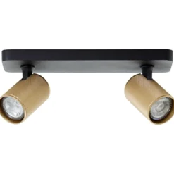 Brilliant Leuchten G99202-86 Marty LED Balkenstrahler 2-flammig schwarz matt gold