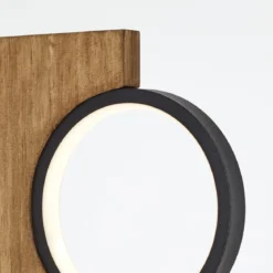 Brilliant Leuchten G99935-76 Stehleuchte Cheesy matt schwarz holz 3000K