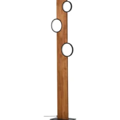 Brilliant Leuchten G99935-76 Stehleuchte Cheesy matt schwarz holz 3000K