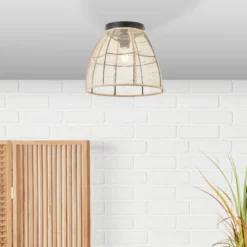 Brilliant Leuchten No. 99483-76 Deckenleuchte Tanah 1-flammig E27 schwarz natur