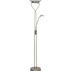 Brilliant Leuchten No. G93036-31 Deckenfluter mit Ausleger LED Ollie messing antik