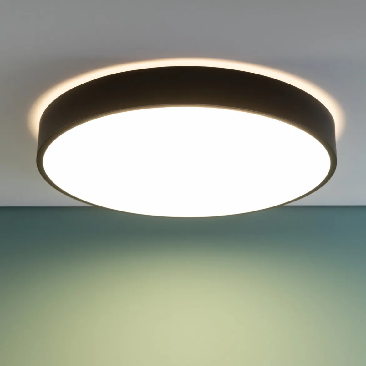 Brilliant Leuchten No. G97014-76 LED Deckenleuchte Slimline Ø 49cm weiß schwarz