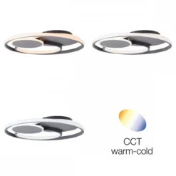 Brilliant Leuchten No. G99371-22 LED Deckenleuchte Runda 50cm 43W 3000-6000K dunkelgrau matt
