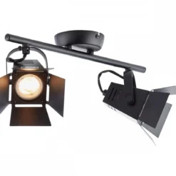 Brilliant Leuchten No. G08913-76 LED Spotrohr Movie GU10 2-flammig schwarz matt