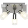 Brilliant Leuchten No. G32434-77 LED Spotrondell Lea E14 3-flammig eisen chrom weiß