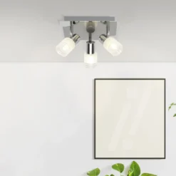Brilliant Leuchten No. G32434-77 LED Spotrondell Lea E14 3-flammig eisen chrom weiß