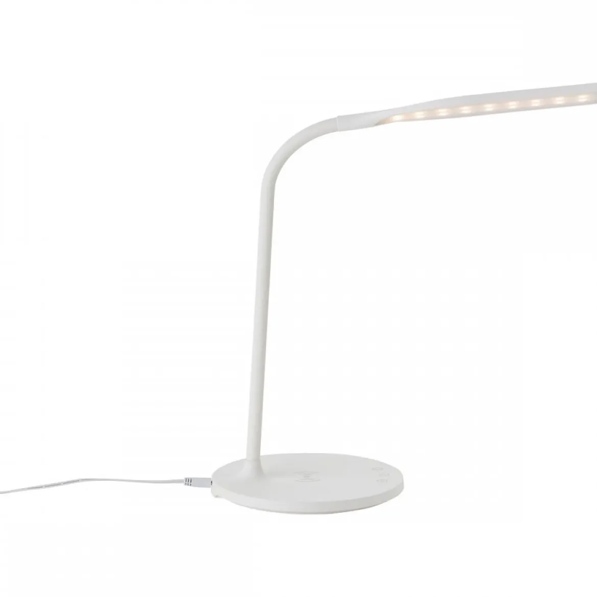Brilliant Leuchten No. G93101-05 LED Tischleuchte Joni weiß Induktionsladeschale