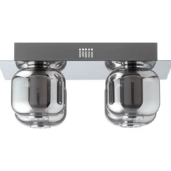 Brilliant Leuchten No. G97177-93 Rafa LED Deckenleuchte 4flg chrom rauchglas 3000K