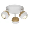 Brilliant Leuchten No. G59434-75 Spotrondell Scan LED 3-flammig GU10 3W weiß holz