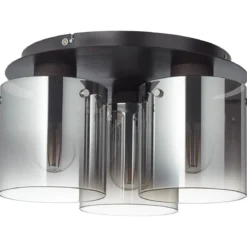 Brilliant Leuchten No. 75593-20 LED Deckenleuchte Beth 3-flg Kaffee Rauchglas