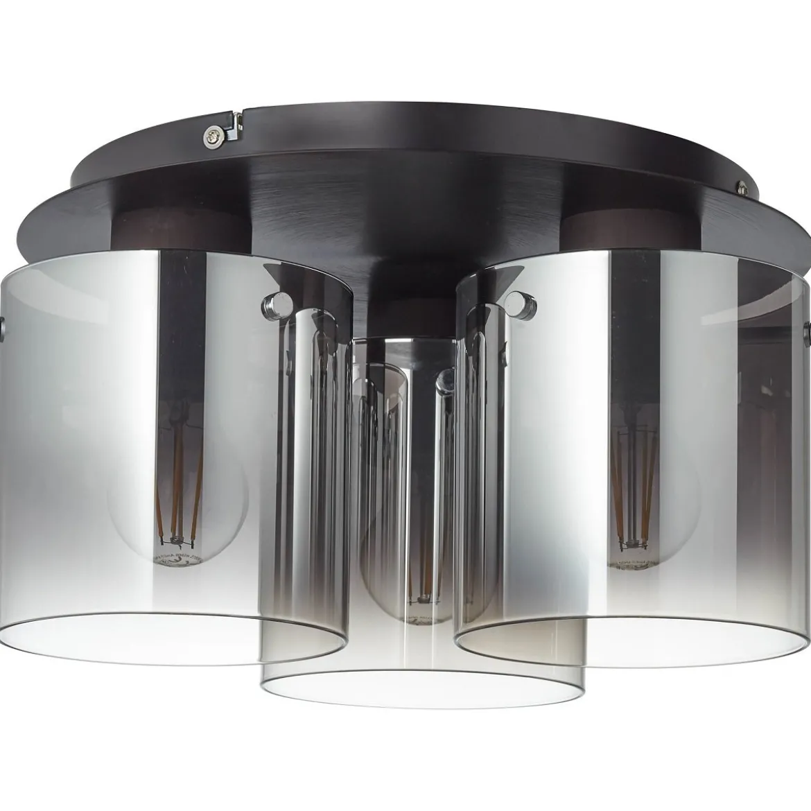 Brilliant Leuchten No. 75593-20 LED Deckenleuchte Beth 3-flg Kaffee Rauchglas