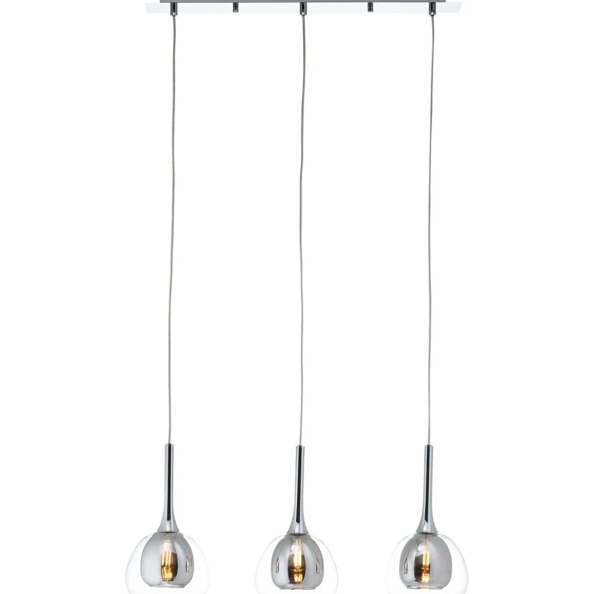 Brilliant Leuchten No. 85573-20 LED Pendelleuchte Hadan 3-flg E14 rauch chrom