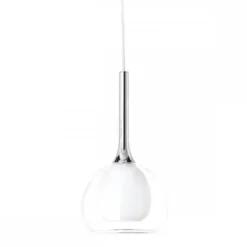 Brilliant Leuchten No. 85570-15 LED Pendelleuchte Hadan E14 chrom weiß-transparent