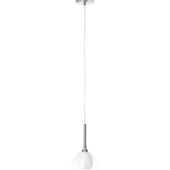 Brilliant Leuchten No. 85570-15 LED Pendelleuchte Hadan E14 chrom weiß-transparent