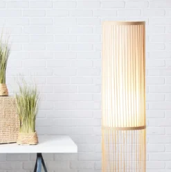 Brilliant Leuchten No. 92771-09 LED Standleuchte Nori E27 90cm natur weiß