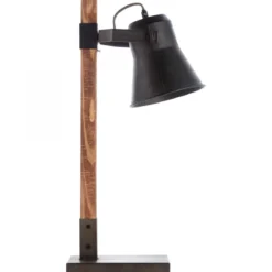 Brilliant Leuchten No. 82149-46 LED Tischleuchte Plow schwarz-stahl Holz