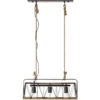 Brilliant Leuchten No. 93587-71 Pendelleuchte Narcy 3-flammig metallfarbend holz