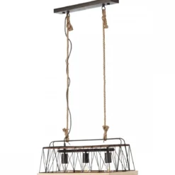 Brilliant Leuchten No. 93587-71 Pendelleuchte Narcy 3-flammig metallfarbend holz