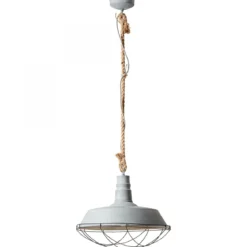 Brilliant Leuchten No. 93614-70 Pendelleuchte Rope 1-flammig grau Beton 47 cm