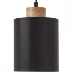 Brilliant Leuchten No. 99413-76 Pendelleuchte Vonnie 4-flammig E27 schwarz holzfarbend