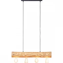 Brilliant Leuchten No. 99432-35 Pendelleuchte Trabo 4-flammig E27 kiefer gebeizt