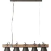 Brilliant Leuchten No. 85875-46 Pendelleuchte Decca 5-flammig E27 schwarz stahl