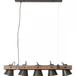 Brilliant Leuchten No. 85875-46 Pendelleuchte Decca 5-flammig E27 schwarz stahl
