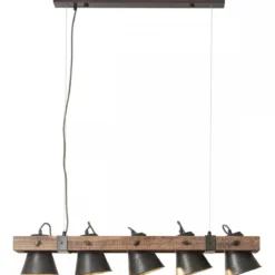 Brilliant Leuchten No. 85875-46 Pendelleuchte Decca 5-flammig E27 schwarz stahl