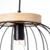 Brilliant Leuchten No. 99234-76 Sorana Pendelleuchte schwarz holzfarbend E27