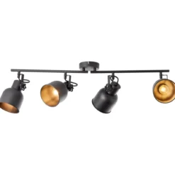 Brilliant Leuchten No. 49631-76 Spotrohr Rolet 4-flammig E14 sand schwarz