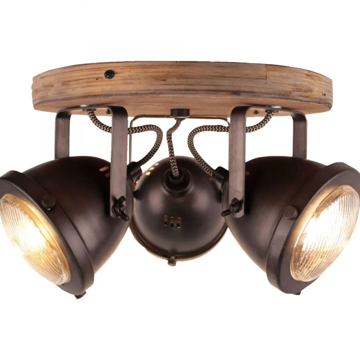 Brilliant Leuchten No. 72034-84 Spotrondell Carmen Wood 3-flammig GU10 bulb 5W