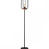 Brilliant Leuchten No. 93145-66 Standleuchte Tosh 163cm E27 antik holz schwarz korund
