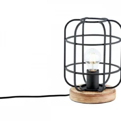 Brilliant Leuchten No. 93056-66 Tischleuchte Gwen E27 schwarz antik holz