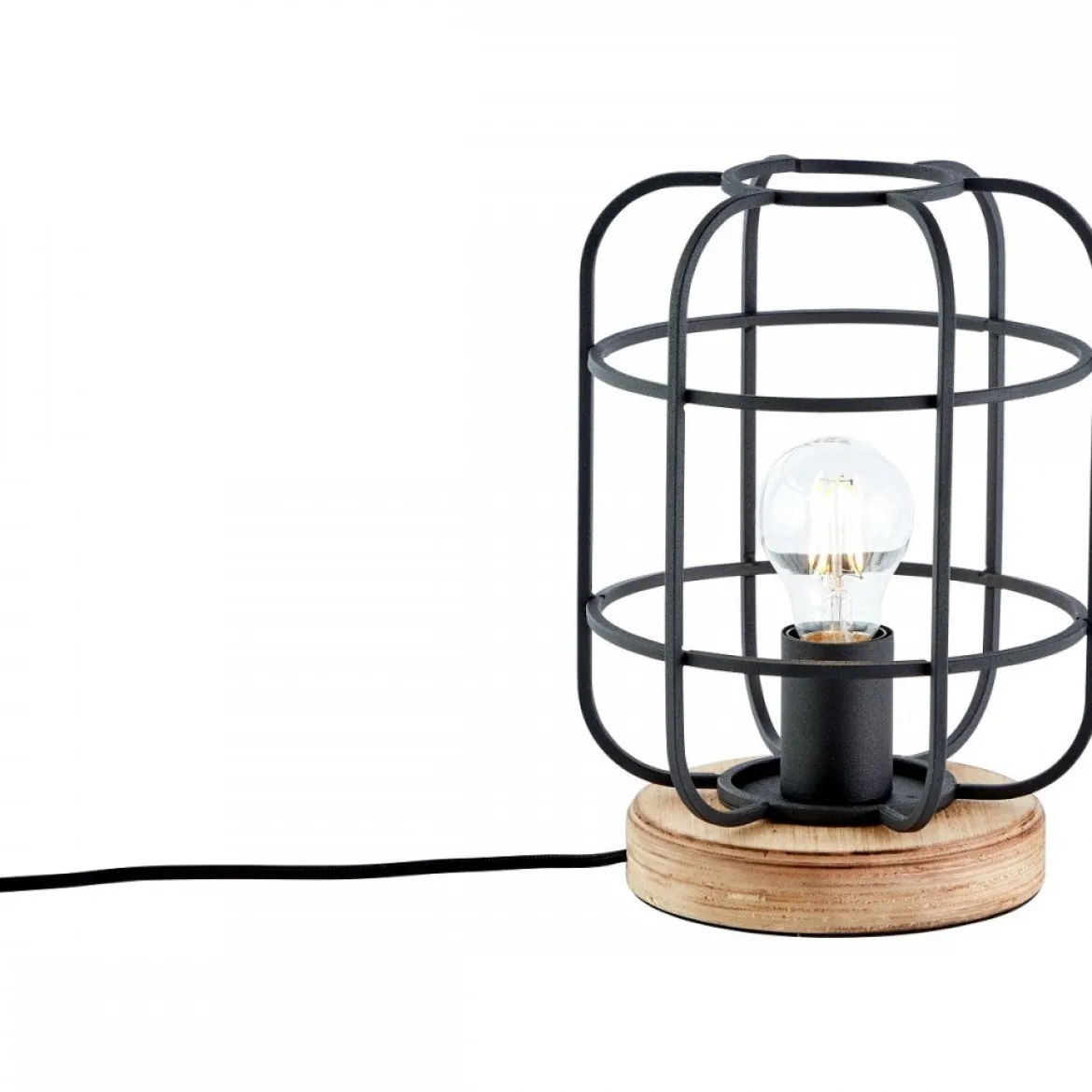 Brilliant Leuchten No. 93056-66 Tischleuchte Gwen E27 schwarz antik holz