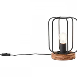 Brilliant Leuchten No. 93147-66 Tischleuchte Tosh E27 antik holz schwarz korund