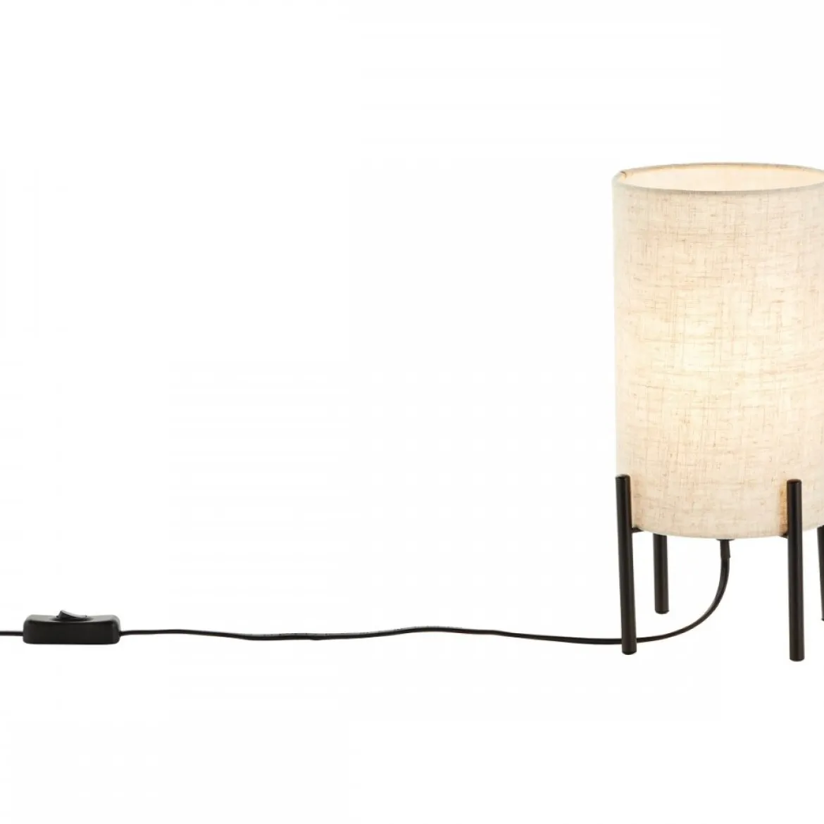 Brilliant Leuchten No. 93151-76 Tischleuchte Fairhill 1-flammig E27 schwarz natur