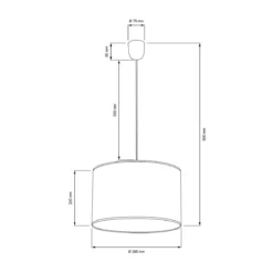 Brilliant Leuchten 99652-06 Pendelleuchte Esher 38cm schwarz E27