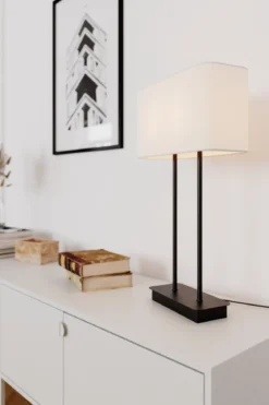 By Rydéns 4002190-5000 Luton Tischleuchte H56cm schwarz weiß