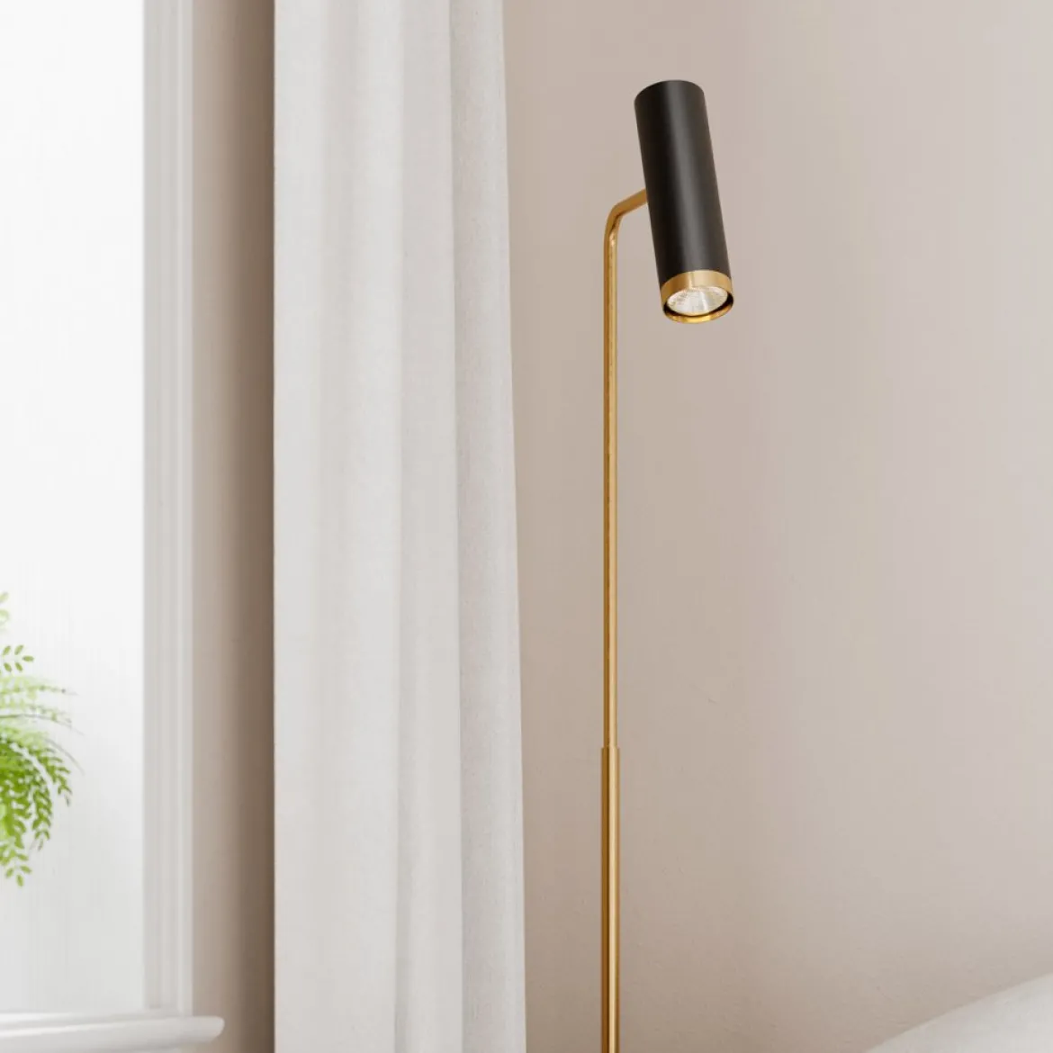 By Rydéns 4100800-4002 Puls Stehleuchte 157cm schwarz matt gold