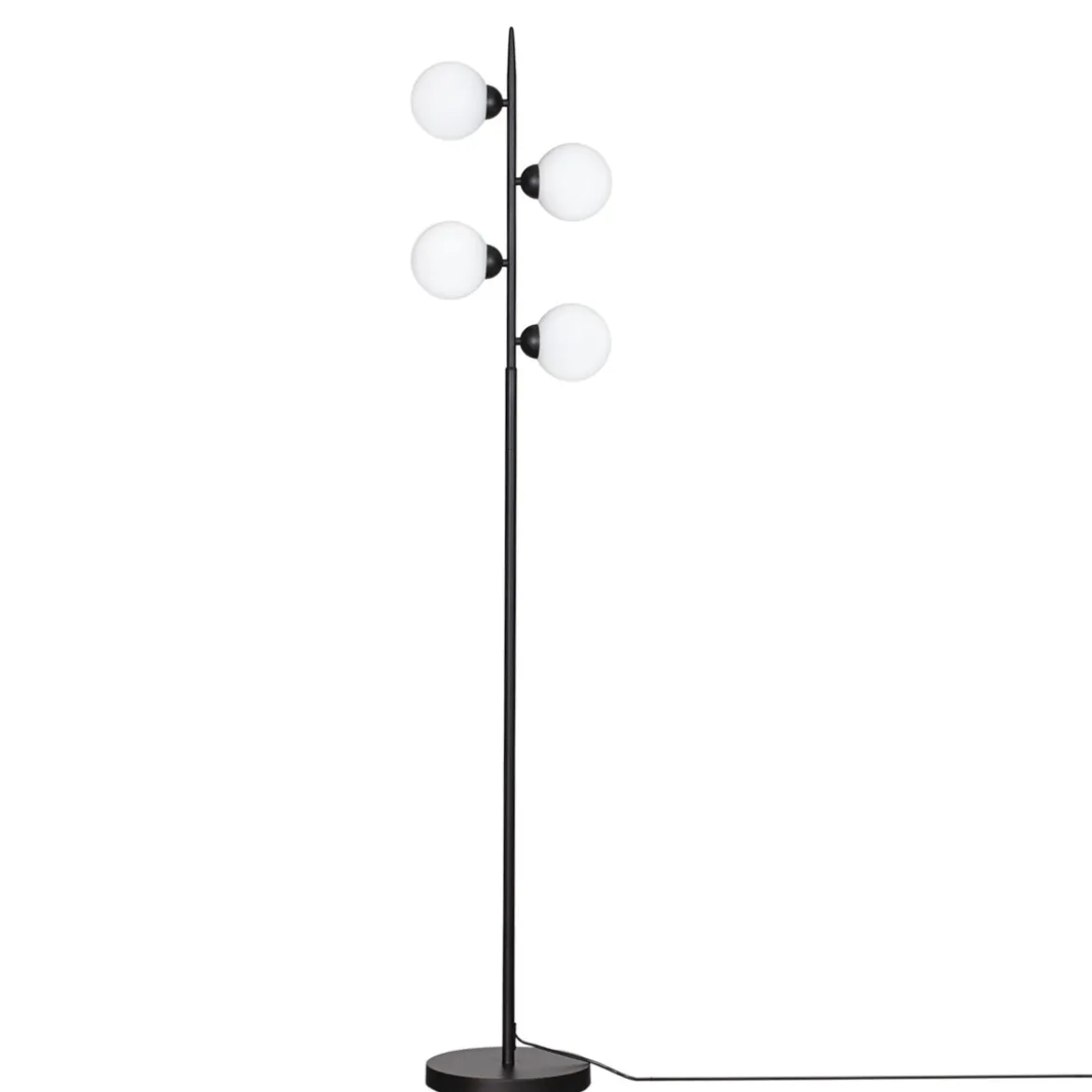 By Rydéns 4100940-4002 Stehleuchte Punto 160cm mattschwarz weiß G9