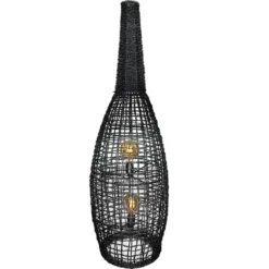 By Rydéns 4100870-4000 Stehleuchte Seagrass 2-flammig schwarz 120cm