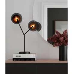 By Rydéns 4002610-4002 Tischleuchte Turno schwarz Metall Glas 59cm