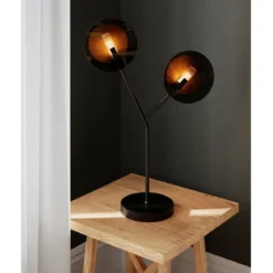By Rydéns 4002610-4002 Tischleuchte Turno schwarz Metall Glas 59cm