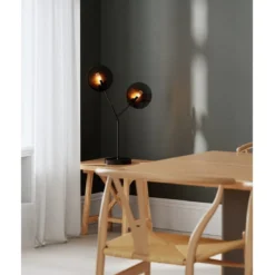 By Rydéns 4002610-4002 Tischleuchte Turno schwarz Metall Glas 59cm