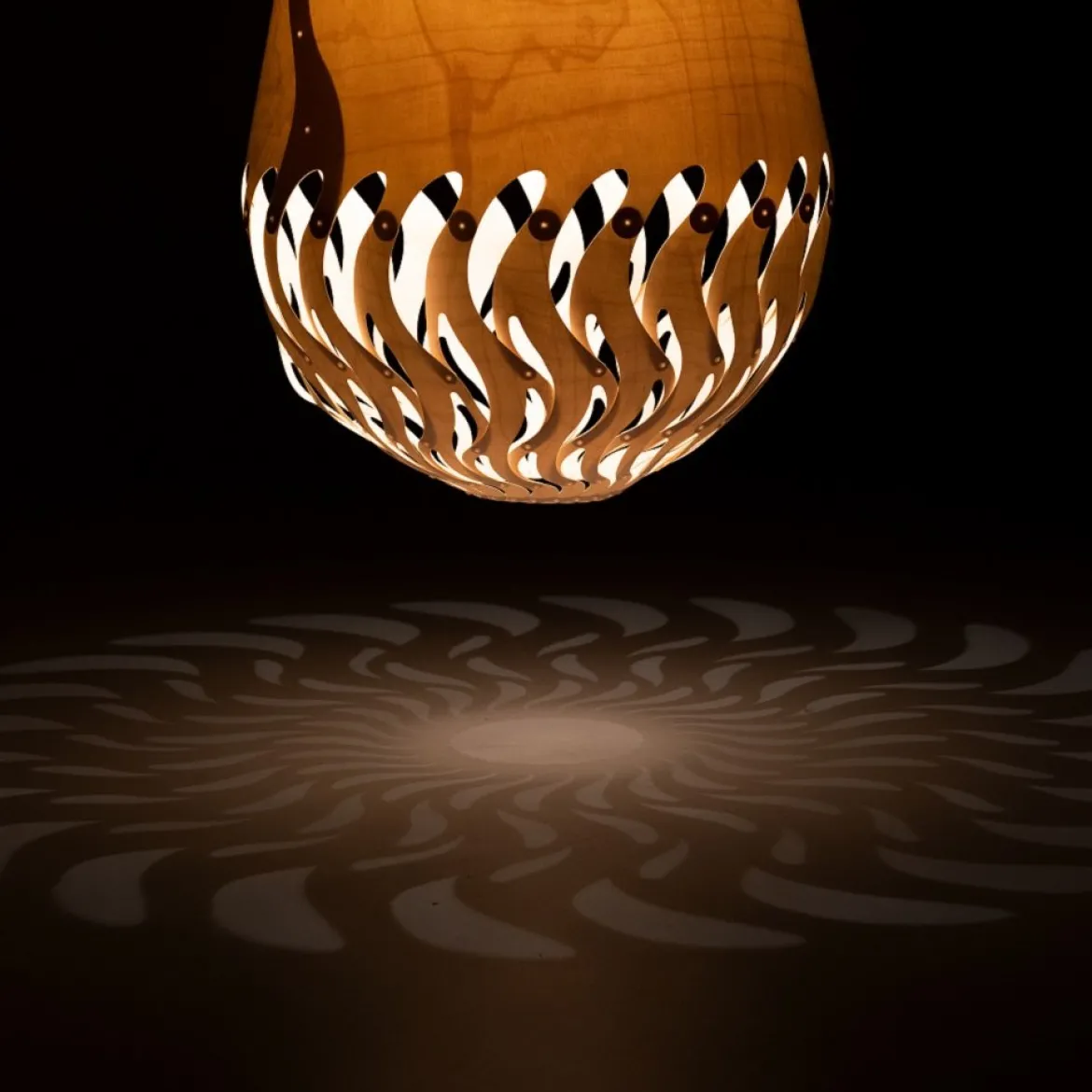 David Trubridge Basket of Light - Wave Pendelleuchte natural