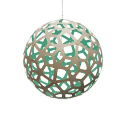 David Trubridge Coral Pendelleuchte Ø 100cm aqua