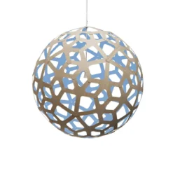 David Trubridge Coral Pendelleuchte Ø 100cm blau