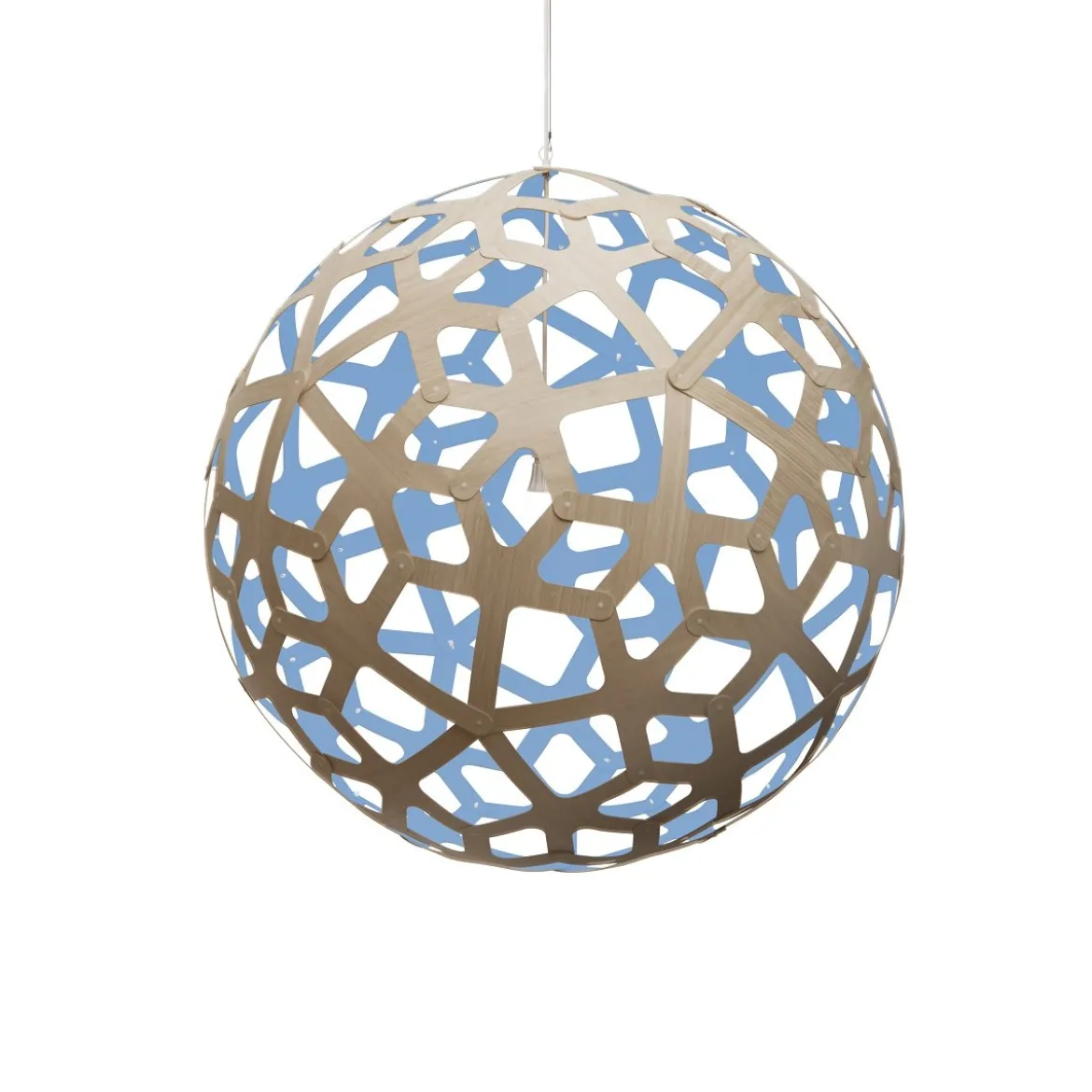 David Trubridge Coral Pendelleuchte Ø 100cm blau